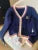 Knitted Cardigan V-neck Pullover Warm Knitwear Jumper Clothes Sweater Autumn Winter Kpop 2000s Aesthetic
