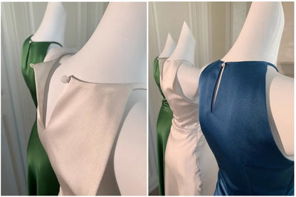 Long Dresses Ruffles Blue Evening Dress Slim Fit Whit Canisole Green Mermaid Vestidos