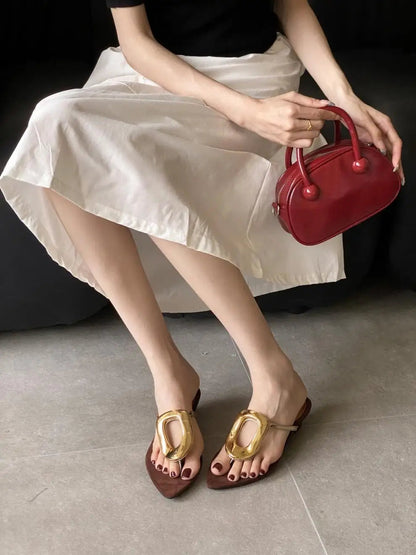 Shoes Rubber Flip Flops ' Slippers on a Wedge Pointed Toe Flock Rivet Heels Low Hawaiian High Pu Rome Slides Fabric