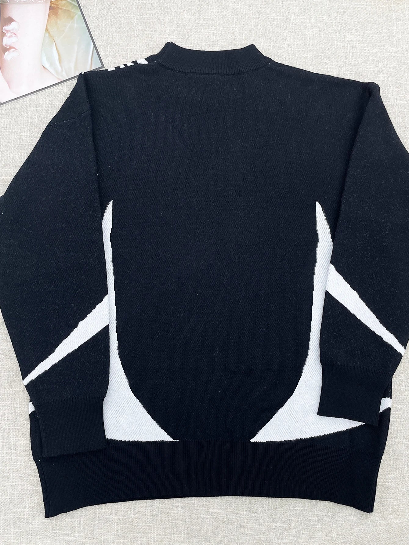 Temperament Commuter Style Pullover Sweater for ’s Autumn and Winter New Loose All-match Crew-neck Knitwear