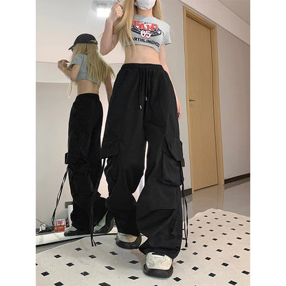 Y2k Cargo Pants Oversized Wide Leg Sweatpants Harajuku Big Pockets Joggers Bf High Waist Baggy Sports Trousers