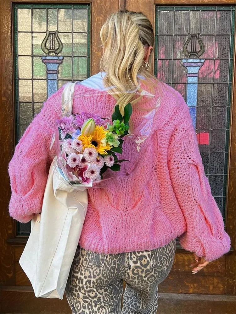 Knitwear Sweater Pullover Female Loose See-through Autumn Beach Holiday Clothes ’s Knit Pullover