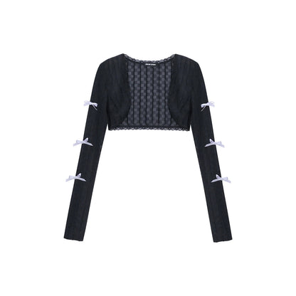 Hot Girl Y2k Longsleeved Cardigan Sleeveless Purple Strap Dress Twopiece Sets Summer New Preppy Style Sweet Dress Sets