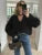 Autumn Knit Sweater Pullover Loose Female Patchwork Scoop Neck Striped Long Sleeve Knitwear Y2k Top Pullover