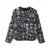 Spring New ’s and Elegance Short and Versatile Printed Quilted Round Face Jacket Coat