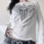 Graphic Print T-shirt Aesthetic Grunge Full Sleeve Pullovers Tees E-girl Gothic Mall Goth Crop Top Y2k Emo Clothes