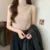 Sleeveless Knit Blouse Summer Color Vest Tops Half High Neck Shirt