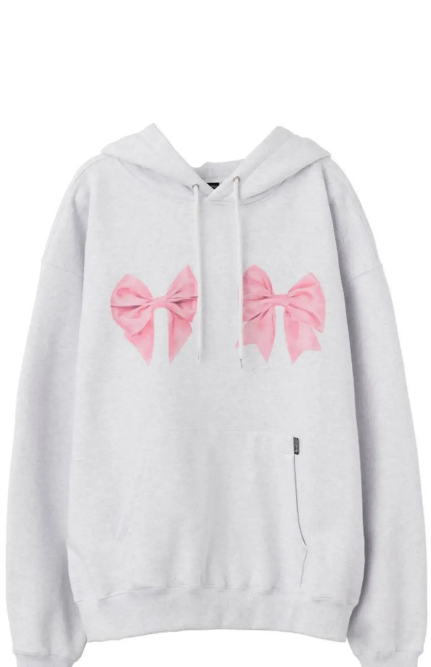 Kawaii Bow Print Hoodies Y2k Long Sleeve Sweatshirt Oversized Sweet Girl Causal Loose Autumn Winter Clothes Ins