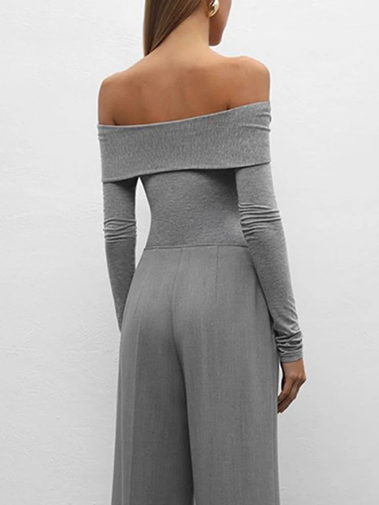 Summer Off-shoulder T-shirt Top ’s Pleated Long Sleeve Inner V-neck White Slim Twist Cropped Pullover Female Tee