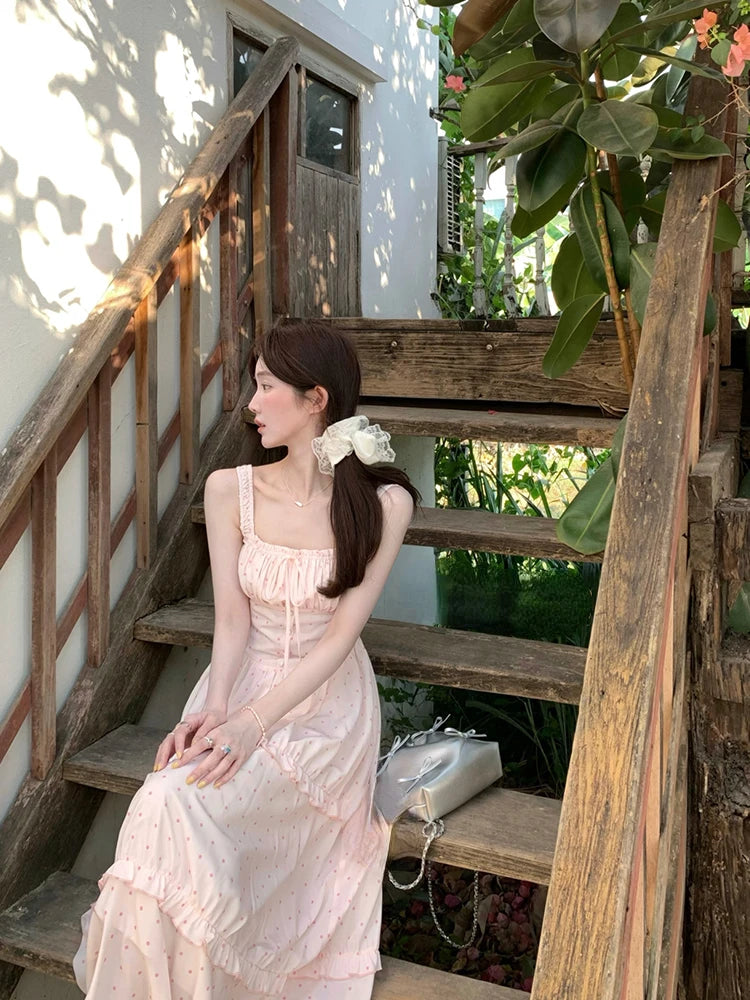 Dress Korean Clothing Outwear Beach Style Strap Dress Even Party Sleeveless Bodycon Summer