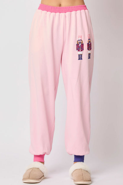 Sequin Soldier Graphic Sweatshirt Set