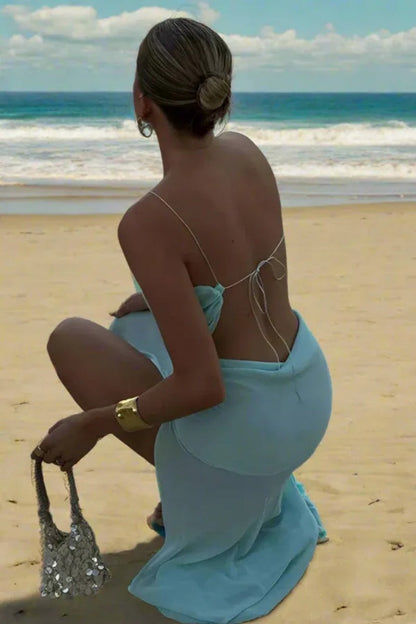 Backless Bikini Maxi Dress