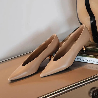 Highs Pointed Shal Summer Party Dress Shoes Low Heel Pumps