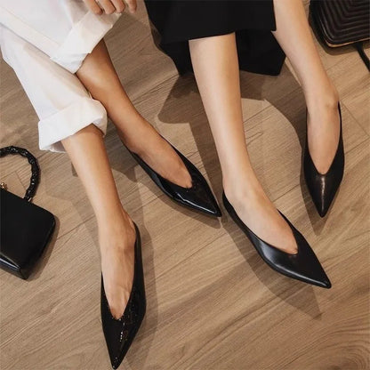 Highs Pointed Shal Summer Party Dress Shoes Low Heel Pumps