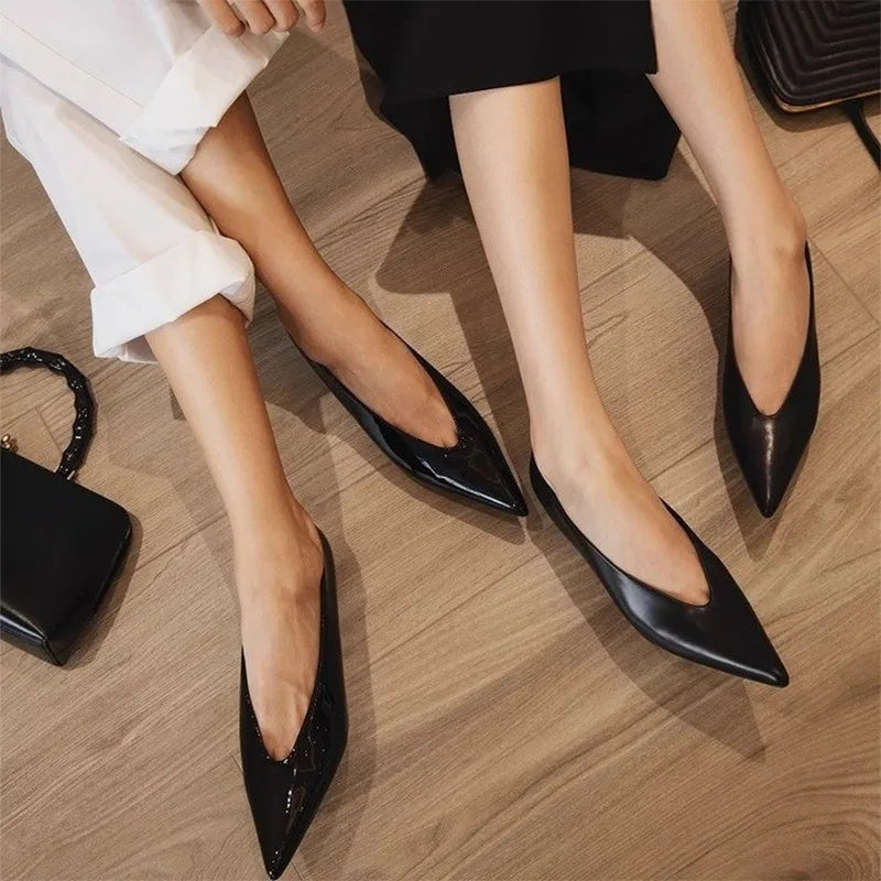 Highs Pointed Shal Summer Party Dress Shoes Low Heel Pumps