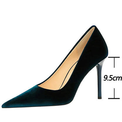 Shoes High Heels Shoes Suede Pumps Party Shoes Stilettos Heels Shoes Female Pumps