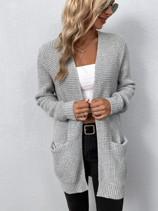 Dressbetty - Color Pockets Long Cardigan