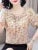 Spring Summer Style Chiffon Blouses Shirts Lady Short Flare Sleeve Bow Tie Collar Chiffon Blusas Tops Df4116