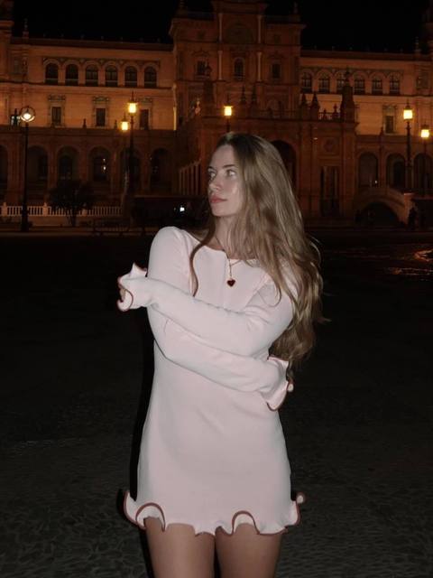 Knitted Sweater Long Sleeve Elastic Tight Dress Bodycon Skirt Female Autumn/winter New Street Clothing