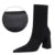 Shoes High Heel Boots Suede Ankle Boots Pointed Toe Socks Boots Thick Heel Shoes Warm Winter Boots Size 43