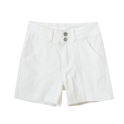 New Summer High Waist Wide Leg Denim Shorts Straight Short Jeans Variety Pants Korean