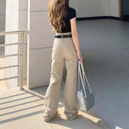 Cargo Pants Y2k Wide Leg Korean Trousers Summer High Waist Harajuku New Pantalones