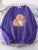 Cat Is Looking at the Cup Sweatshirt Female Fleece Hoody Crewneck Hoodies Pullover Oversize Sportswear