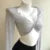 See Through Cardigans Long Sleeve Mesh Lace Up Crop Tops Short Cardigans