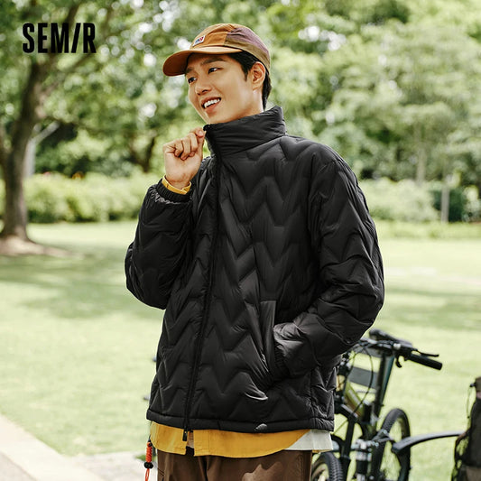Down Jacket Waterproof Warm Collar Coat Daily New Winter Versatile Simple Color Down Jacket