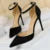 Shoes Satin With Shallow Pointed Pumps Buckle High Heels Female Shoes Stiletto Heels Sandals Party Shoes