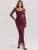 Sheer Long Sleeve Maxi Dress for Mesh Strapless Backless Club Party Long Dress