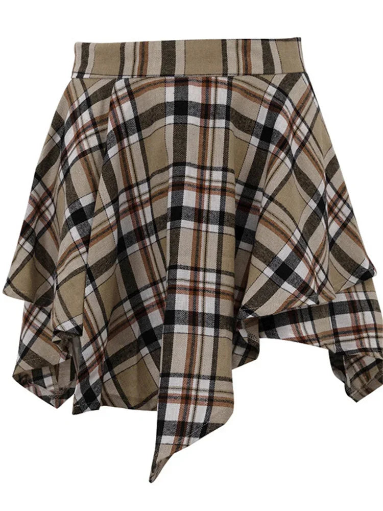 Contrast 2 Piece-set Skirt for Long Sleeve Slim Patchwork Coat and High Waist Skirt Outfits Clothes