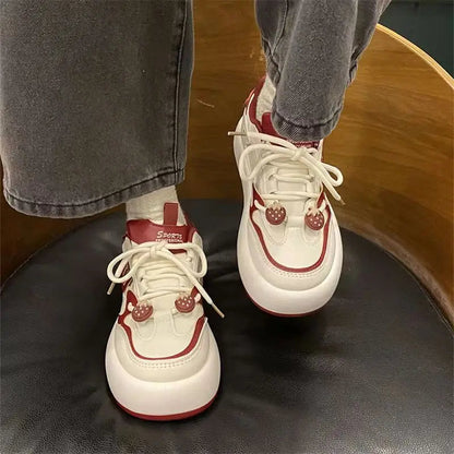 Strawberry Kawaii Shoes Sports Platform Sneakers Vulcanize Autumn Winter Flats Lolita Korean Tennis Female