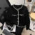 Black Tweed Jacket Cropped Quilted Coat Commute Blazer Winter Korean Thicken Short Outerwear