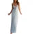 Long Dress Color V Neck Tie Up Spaghetti Strap Sleeveless Backless Dresses Evening Party Dresses