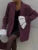 Lace Striped Suit Outwear for Patchwork Long Sleeve Lapel Commute Pocket Coat Ruffled Female Loose Blazer