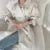 Long Trench Coat New Spring Autumn Lapel Double Breasted With Belt Loose Coat Office Lady Korean Outerwear