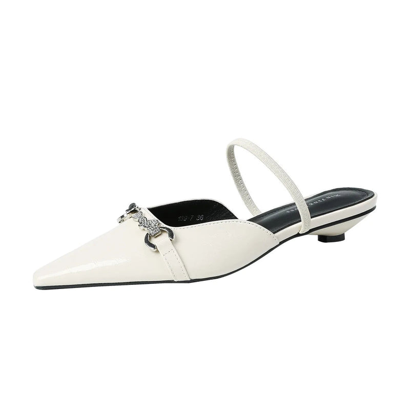 Low Shoes ' Slippers Pointed Toe Butterflyknot Flat Spring Pu Rubber Strange Style Shoes Woman Butterflyknot Slipp