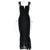 Hollow Out Backless Ruched Maxi Dress for Mesh Spaghetti Strap Sleeveless Bodycon Party Long Dress