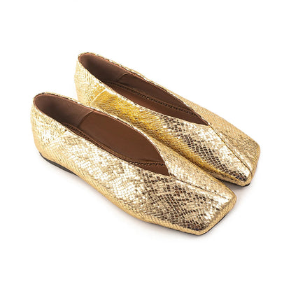 European and American Genuine Leather Flat Bottomed Square Toe Single Shoes for Wearing Two Mary Jane Shoes