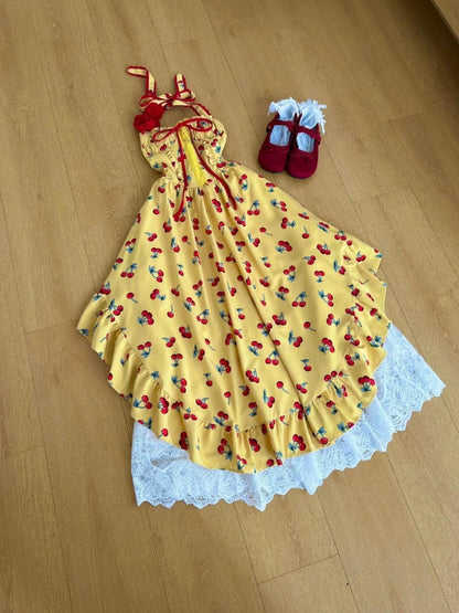 Beach Style Long Dresses Print Irregular Backless Vestidos Mujer Spring Summer Sweet Dress