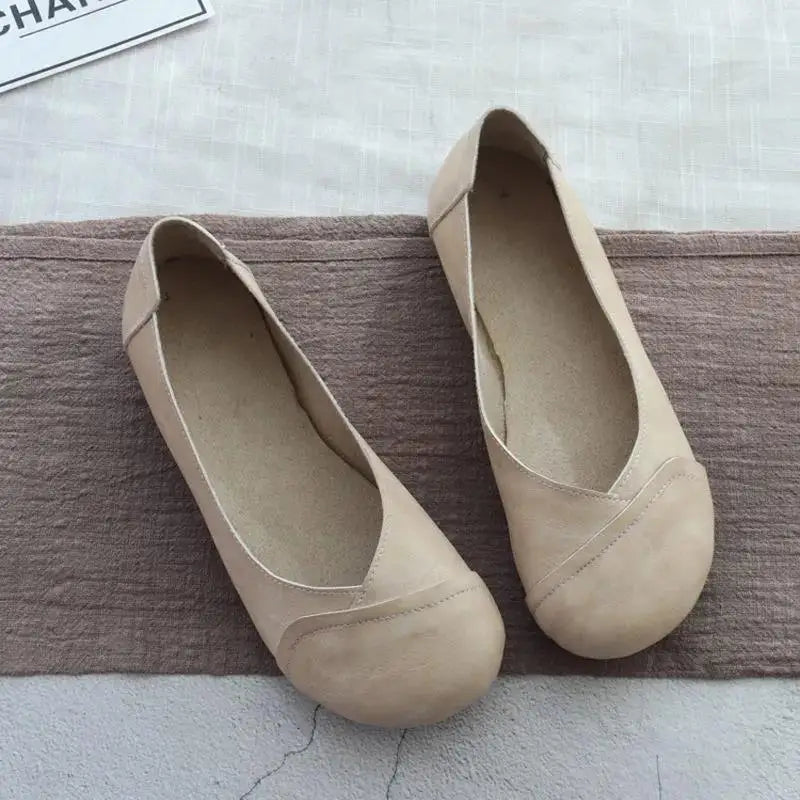 Shoes for Round Toe Normal Leather Summer Footwear Flats Flat 39 Stylish Quick Delivery Young E