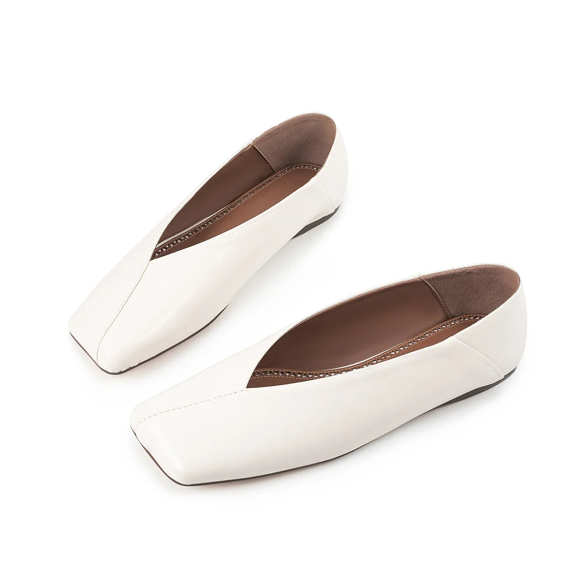 European and American Genuine Leather Flat Bottomed Square Toe Single Shoes for Wearing Two Mary Jane Shoes