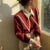 Shirts Korean Patchwork Black Long Sleeve Blouses Office Red Chiffon Tops New