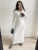 Fall Winter New Knitted Long Dress Female Slinky High Waist Rib Sweater Bodycon Dresses Lady Holiday Party Outfits
