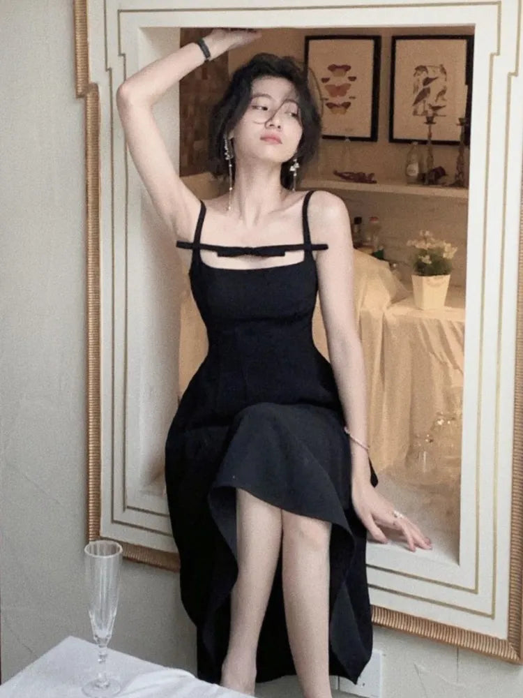 Evening Party Y2k Mini Dresses New Summer Spaghetti Strap One Piece Midi Dress Korean White Clothes Mujer