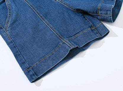 New Summer High Waist Wide Leg Denim Shorts Straight Short Jeans Variety Pants Korean