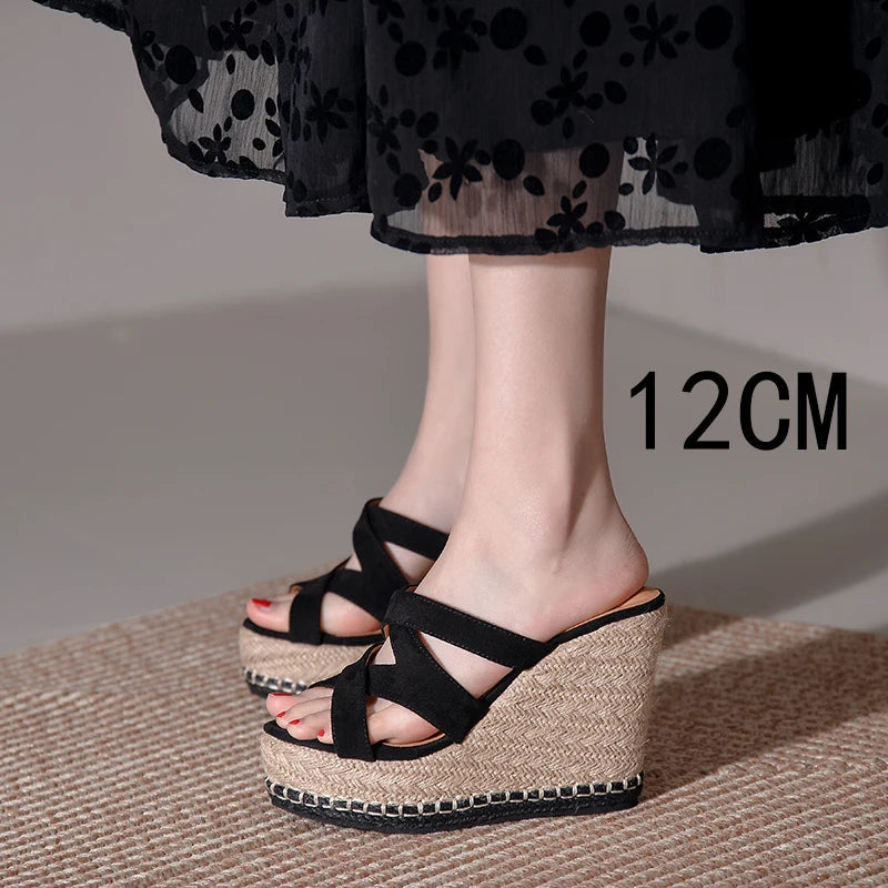 Size 3239 Summer New Open Toe Sandals High Heel Wedge Platform Beach Sandals Shoes