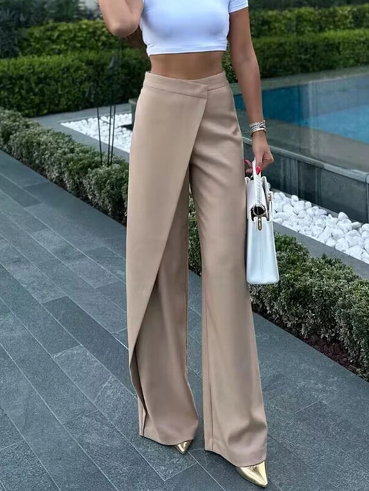Long Pants Woman Spring High Waist Straight Khaki Pant Female Trousers Clothes