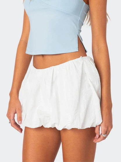 Balloon Layered Pleated Skirt